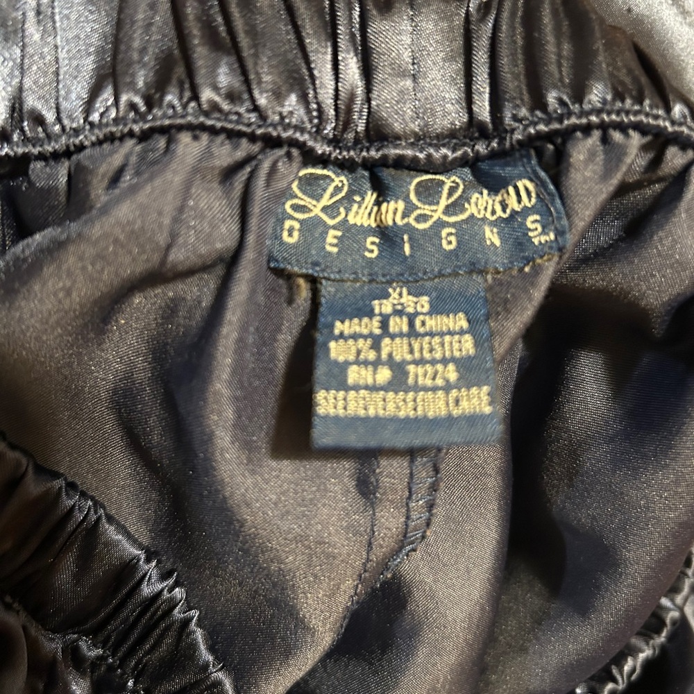 Lillian Lorow Blue Satin Lounge Pants - Picture 4 of 12